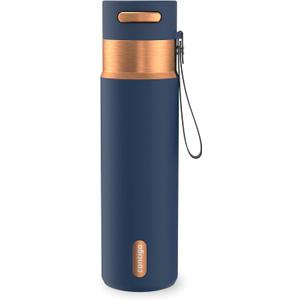 Contigo AutoSeal 24 oz Stainless Steel Vacuum-Insulated Water Bottle with Leakproof Push-Button Spout & Lock, Carry Strap, BPA-Free & Lead-Free, Dishwasher Safe