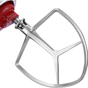 Gdrtwwh Stainless Steel Flat Beater Attachment for KitchenAid 7 Quart Bowl Lift Stand Mixer,Replacement Parts Bread Hook, Dishwasher Safe(Replace KA7QCFB)