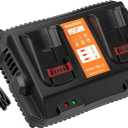Battery Charger Station Replacement for Dewalt Battery Charger DCB102 Comaptible with Dewalt 12V/20V Max Battery Black