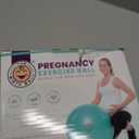 Birthing Ball for Pregnancy & Labor - 18 Page Pregnancy Ball Exercises Guide by Trimester - Non Slip Socks - How to Dilate, Induce, & Reposition Baby for Mom (65 cm, Mint Green)