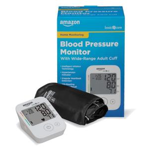Amazon Basic Care Blood Pressure Monitor, Wide Range Arm Cuff with Intelligent Inflation Technology, Large (Previously Healthwise)