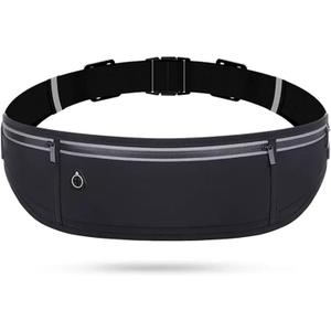 Running Waist Pack for Men Workout Zipper Fanny Packs Hiking,Pouch Phone Holder Money Belt Running Gear Accessories,Outdoor Sports Storage Bag (Fits waists from 24 inches to 47 inches)