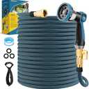 DOKOCCY Non-Expanding Garden Hose 150 ft, Flexible Water Hose with 10 Function Spray Nozzle, Lightweight Hose Pipe, Leak-Proof, Durable, Kink-Resistant, 3/4 Inch Connector, Portable Storage Strap