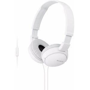 Sony ZX Series Wired On-Ear Headphones with Mic, White MDR-ZX110AP Sony ZX Series Wired On-Ear Headphones with Mic, White MDR-ZX110AP
