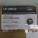 1.5" Printable Round Labels for Laser and Inkjet Printers - 900 Blank Labels, 30 Sheets for Thank You Stickers, Price Tags, QR Codes, Business Logos - Spartan Industrial Template C003