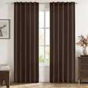 MIULEE Faux Linen Curtains 84 Inch Length 2 Panels Natural Semi Sheer Curtain with Back Tab Rod Pocket, Light Filtering Window Privacy Burlap Drapes for Living Room Bedroom 42W x 84L Brown