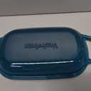 4.6-Quart Oval Dutch Oven for Bread Baking, 2 in 1 Enameled Cast Iron Bread Pan with Lid, Sourdough Bread Dutch Oven for a Crispy Crust, Teal