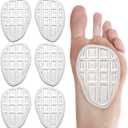 Svowin Ball of Foot Cushions, Metatarsal Pads, Forefoot Pads, Anti Slip Shoe Inserts for Open Toe Shoe, Shoe Pads Heel Pads for Stop Feet from Sliding Forward- 3 Pairs (Clear)