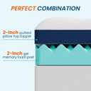 4 in Dual Layer Memory Foam Mattress Topper Twin XL for Back Pain (39"x80")
