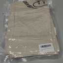 2 x 2 Pack Linen Bread Bag for Homemade Bread Container - Plastic Lined, 19.7 x 13.7 Inch Unbleached & Reusable Bread Storage for Bakery Baguette Picnic Wedding Wrapping Camping