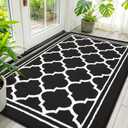 Buganda Indoor Door Mat, Dirt Resistant and Absorbent Entrance Mat, Easy to Clean, Low Profile Inside Floor Mat Doormat for Entryway (59x35 inches, Black)