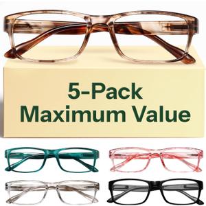 Gaoye 2.75 Professional Reading Glasses for All Day - Computer Readers with Blue Light Protection - Value Pack