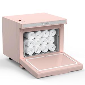 TASALON 8L Towel Warmer Hot Cabinet Box, Aluminum Inner Chamber, Removable Tray, Fast Heating for Beauty Spa Salon Massage - Pink (Large)