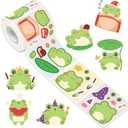 Frog Face Sticker Party Decorations - DIY Cute Frog Party Favors Make A Face Sheets Cartoon Animal Stickers Spring Summer Passover Favors for Classroom Holiday Birthday Gifts Decoration