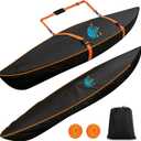 Kayak Cover 600D Canoe Cover for Outdoor Storage Heavy Duty & Waterproof, Fade-Resistant, Fits Paddle Board, SUP, Canoe, and Kayak Boat (8- 10 ft)
