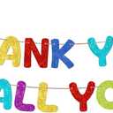 Fulmoon Pre Strung Thank You for All You Do Glitter Banner Funny Appreciation Banner for Employee Coworker Staff Teacher Thank Sign Party Decorations