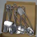 Set of 8 Giant Safety Pins, Tool Gadget Large Stainless Steel Safety Pins for Heavy Duty Laundry