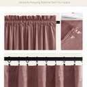 StangH Dusty Rose Curtains for Nursery, Pink Light Dimming Velvet Window Drapes with Privacy Soft Elegant Energy Efficient Window Treatments for Dressing Room, W52 x L90, 2 Panels