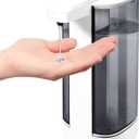 Automatic Liquid Soap Dispenser, Rechargeable,Touchless,17oz/500ml with 4 Adjustable Soap Levels, Wall Mount & Waterproof, Liquid Hand/Dish Soap Dispenser for Bathroom Kitchen (White,Black)