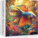 Ocean Fish Puzzles for Adults 1000 Pieces, Impossible Sea Fish Coral Jigsaw Puzzles, Marine Animal Puzzle as Wall Decor