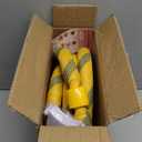 3.4/4.1/5 LBS Soft Spring Weighted Hoop for Adults, Quiet & Pinch-Proof Design, Portable Fitness Infinity Hoop with Body Tape Measure, Exercise Hoop for Core Workout (Yellow)