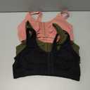 Fruit of the Loom Women's Front Close Sports Bra - Cotton Blend, Easy Fit & Built-Up Support 36