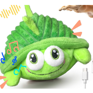 GUKCO Interactive Moving Dog Toys – Plush Chew Toy with Bouncing Ball, Music & Recording | Rechargeable SelfPlay Toys for Small, Medium & Large Dogs to Keep Them Engaged (Turtle)