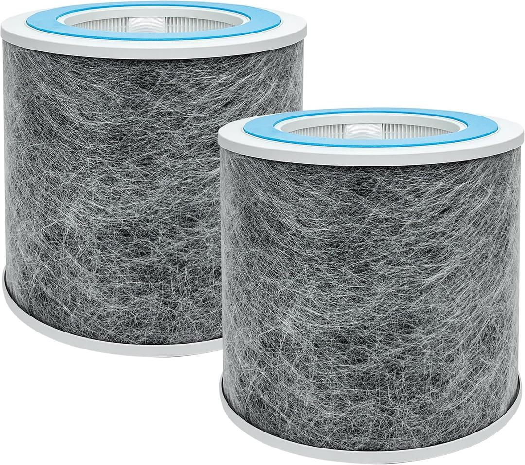 2 Pack HP102 Replacement Hepa Filters, Compatible with Shark HP102PET, HP132, HP152 & HC450, HC451, HC452, HC455 Air Purifier,True HEPA for 99.97% of Particles, Part # HE1FKPET, HE1FKBAS, HE1FKBASMB