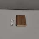 5.7 Inch Wooden Book Lamp - Portable Folding LED Book Light for Reading, Home & Library Decor, Unique Gift for Book Lovers, Magnetic Night Light (Walnut) (Middle)