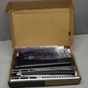 Universal Tabletop TV Stand with Wall Mount for 32 to 70 inch 4 Level Height Adjustable, Heavy Duty Tempered Glass Base, Holds up to 110lbs Screens, HT03B002