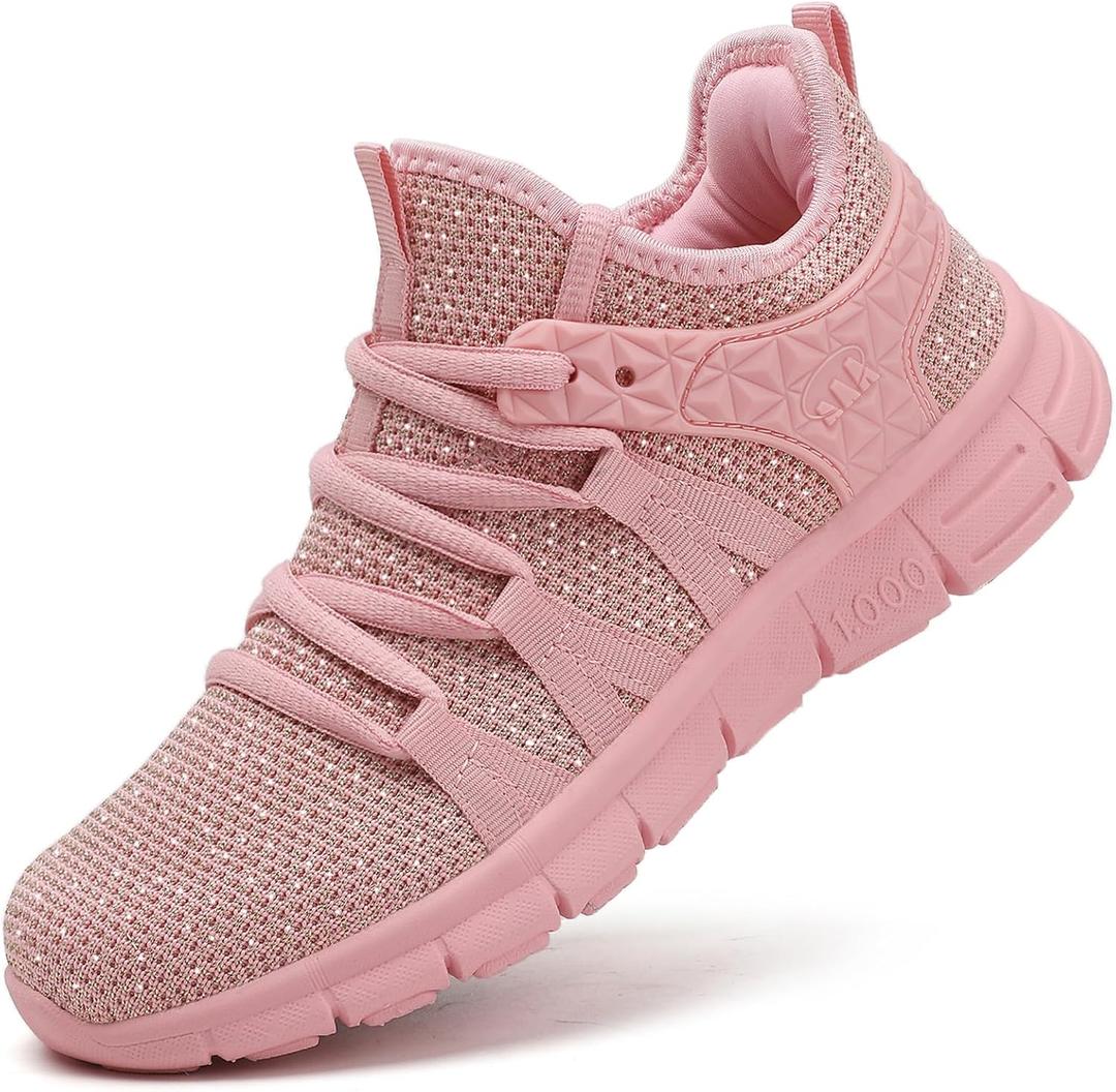 AOE Womens Fashion Walking Running Shoes Ultra Lightweight Breathable Mesh Tennis Shoes Non Slip Athletic Workout Gym Sneakers, Size: 6 Women/5 Men