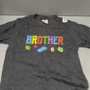 Brother Master Builder Building Bricks Blocks Family Set Men T-Shirt (Gray, XS)