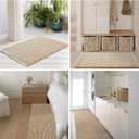 TYUU Waffle Bath Mat, Boho Bathroom Rugs Non Slip Washable Super Absorbent Quick Dry Bath Mat Farmhouse Bathroom Decor, 36"x24" Khaki and White