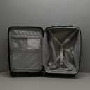 LUGGEX Carry On Luggage 22x14x9 Airline Approved, FLO5 Expandable Polycarbonate Suitcase with Front Pocket (FX-Core, Black, 20 Inch)