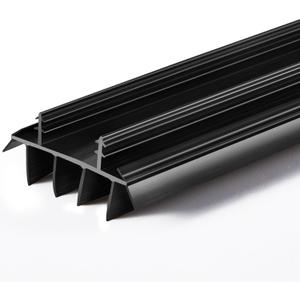 Replacement Door Bottom with Vinyl Fins 36" Long 1 3/4" Wide Threshold Seal Bottom of Door Weatherstrip Kerf Weather Stripping for 7/8" Between Barbs(1 Pcs,Black)