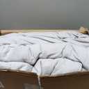 PHF Cotton Muslin Comforter Set King Size, Breathable Lightweight Super Soft Bedding Sets for All Season, 3 Pieces, 1 Comfy Comforter (104"x90"), 2 Pillow Shams(20"x36"), Light Grey