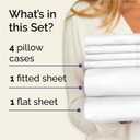 King 6 Piece Sheet Set - Comfy, Breathable & Cooling - Soft Hotel Luxury Bedding for Women, Men, Kids, Teens & Children - 1 Flat & 1 Fitted Sheet & 4 Pillowcases w/ Deep Pockets - Wrinkle Free - White