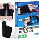 Bunion Corrector and Ice Pack (2+1 Set) Bunion Corrector For Women Big Toe and Men, Hallux Relief Splint, Big Toe Straightener
