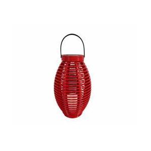 EDL 12.2in Solar Lantern Red