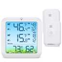 Bomivoi Wireless Fridge and Freezer Thermometer with Alarm, Max/Min Temperature Records Digital Refrigerator Thermometer, 328FT Remote Range, Magnetic & Stand Options for Kitchen Home Restaurant