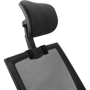 Office Chair Mesh Headrest Attachment Universal, Adjustable & Detachable Ergonomic Neck Support Cushion Clip On, Breathable Mesh Head Pillow Detachable (Sponge, Black)