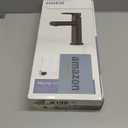 Moen Meena Matte Black One-Handle Single Hole Modern Bathroom Sink Faucet with Optional Deckplate and Drain Assembly, 84794BL