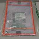 Mr. Pen- Dry Erase Pocket Sleeves, 10 x 14 Inch, 6 Pack, Colorful, Plastic,Reusable, Clear, Classroom Sleeves (Bright Colors)