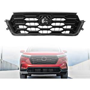 New Front Bumper Upper Grille Matte Black Compatible with Honda 2023-2026 CRV CR-V EX, EX-L 1.5L Repalce for 71200-3A0-A31
