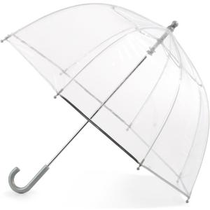 totes Kids Clear Bubble Umbrella with Dome Canopy, Lightweight Design, Wind and Rain Protection Umbrella, Clear, Kids - 38" Canopy