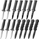 15 Pack Retractable Fake Knife Retractable Knife Halloween Props Fake Plastic Blades for Halloween April Fool's Party(15 Pcs Style B)