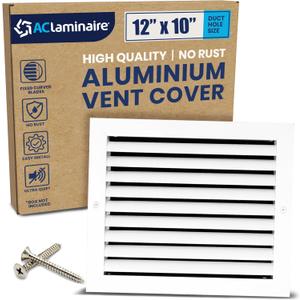 12x10 Inch (Duct Opening) Air Return Vent Cover Decorative  Premium Aluminum AC Vent Cover for Ceiling & Wall, Rustproof Grille, Ideal for Home HVAC Grille, Durable & Easy to Install by ACLAMINAIRE