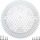 WG1048E White Pool Main Drain Cover Replacement Compatible with WG1048E for Suction and Dual Outlet Cover Replacement for Pools