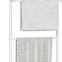 5 Tier Over The Door Towel Racks for Bathroom Wet Towel Drying Rack Clothing Storage Holder with Hooks (White, 5 Tier)