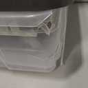 HOMZ Clear Plastic Storage Bins w/ Snaplock Lids, 28 Qt, Gray, 2 Pack